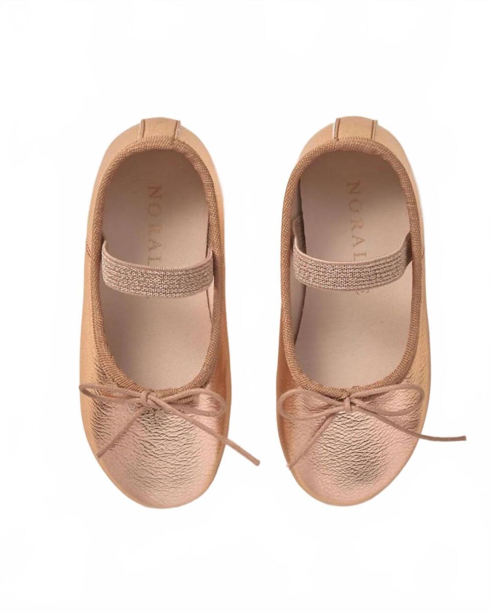 NEW NORALEE kids' ballet flats in rose gold